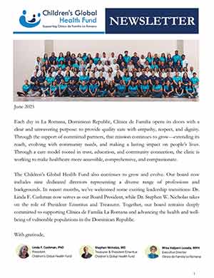 Children's Global Health Fund - Newsletter 2025 June